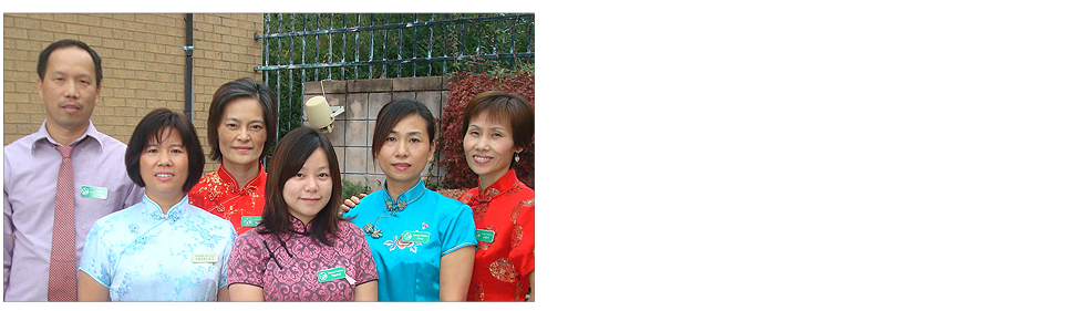 Restaurant owner and staff